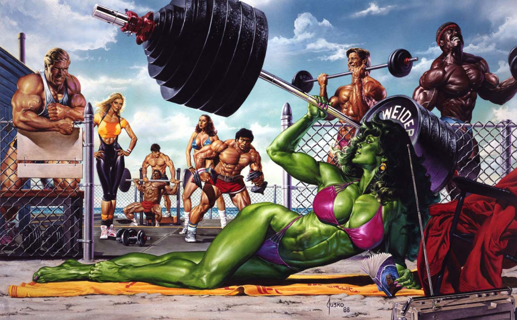 She_Hulk_on_Muscle_Beach_by_JoeJusko